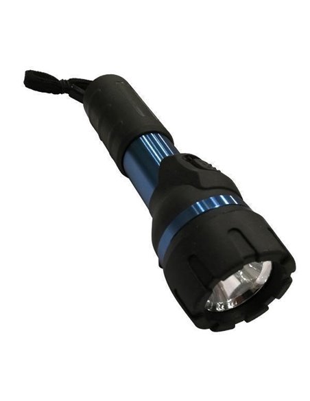 Φακός LED αδιάβροχος μπαταρίας αλουμινίου μπλε Ø4,5x16,3εκ.