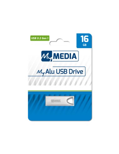 MyMedia My Alu USB Drive 16GB USB 3.2 Gen 1 (by Verbatim) - 69275
