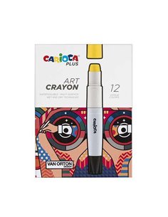 Carioca plus art crayon 12 χρώματα υψηλής κάλυψης