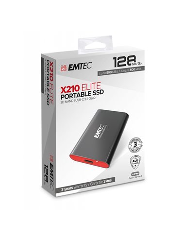 Emtec Εξωτερικός SSD 3.2Gen2 X210 128GB Portable