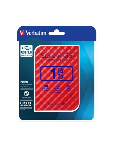 VERB. 2.5"HDD EXT. 3.0 RED 1TB - 53203