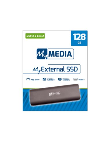 MyMedia My External SSD 128GB USB 3.2 Gen 1 (by Verbatim) - 69283