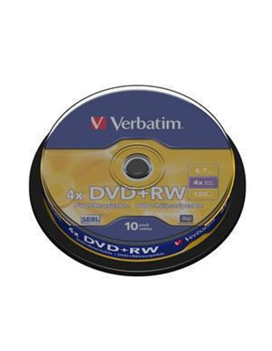 DVD RW VERBATIM 43488 SERL 4.7GB 4X MATT SILVER SURFACE