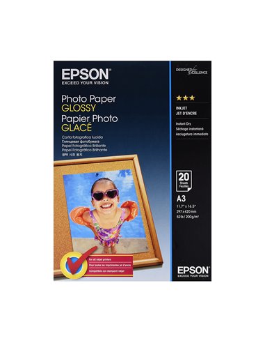 Inkjet Epson Photo Paper Glossy A3 20Shts 200g