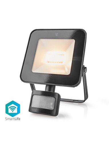 NEDIS WIFILOFS20FBK SmartLife Floodlight Motion Sensor 1500lm Wi-Fi 20W Dimmable