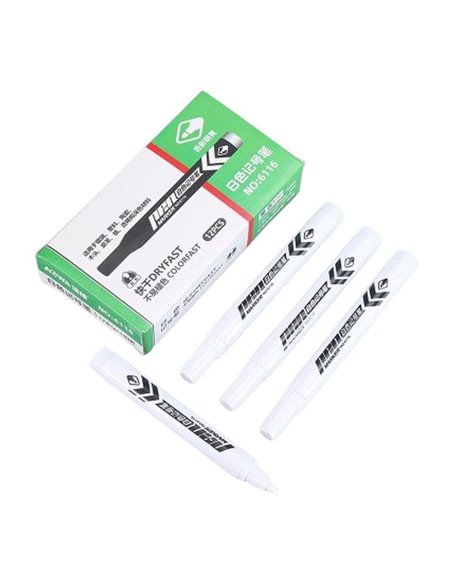 Μαρκαδόροι ακρυλικοί λευκοί σετ 10τμχ.