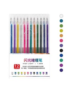 Μαρκαδόροι glitter σετ 12τμχ.