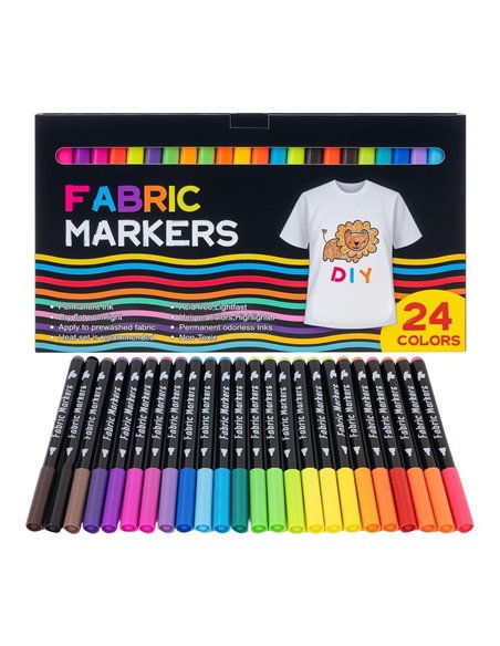 Μαρκαδόροι υφασμάτων σετ 24τμχ.