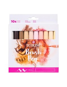 Talens Ecoline Brush Pen Portrait μαρκαδόροι 10 χρώματα