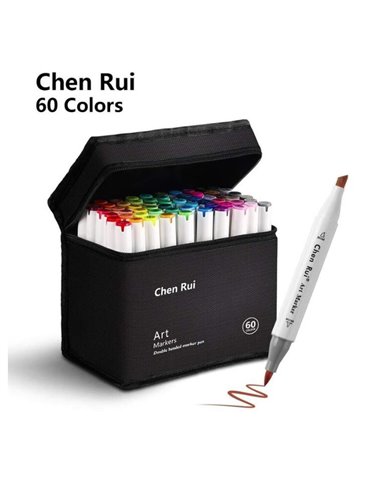 Alcohol Markers διπλής μύτης σετ 60 τεμ.