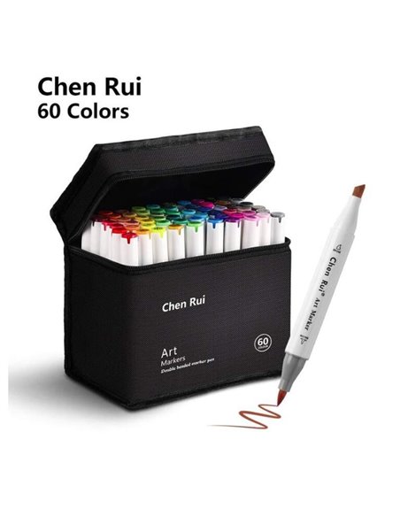 Alcohol Markers διπλής μύτης σετ 60 τεμ.