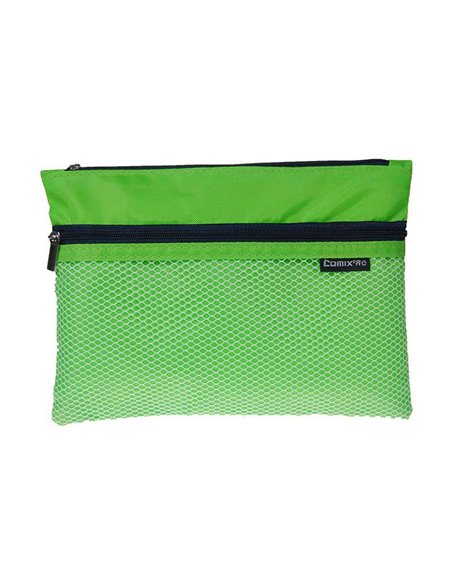 Comix τσαντάκι με φερμουάρ - θήκη Α4 πράσινο Y33,5x24,5εκ.