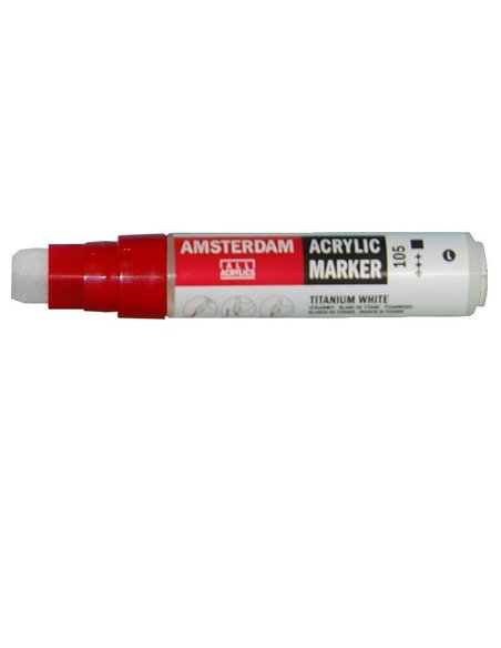 Talens amsterdam marker 105 titanium white large