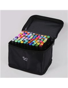 Μαρκαδόροι αλκοόλης διπλής γραφής 80 χρώματα