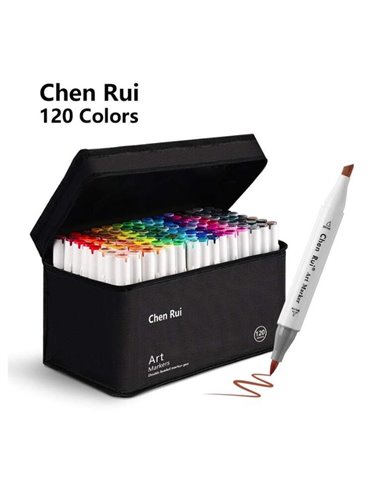 Alcohol Markers διπλής μύτης σετ 120 τεμ.