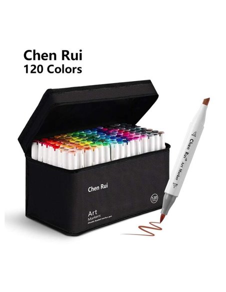 Alcohol Markers διπλής μύτης σετ 120 τεμ.