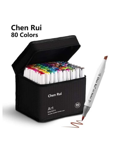 Alcohol Markers διπλής μύτης σετ 80 τεμ.