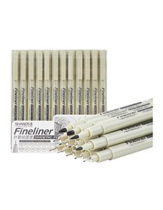 Μαρκαδόροι σχεδίου πολλαπλές μύτες σετ 12τμχ.