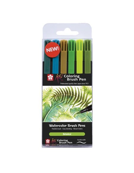 Sakura Koi Botanical brush markers σετ 6 τεμ.
