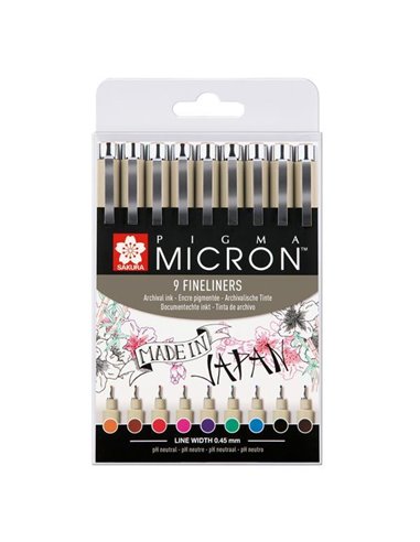 Sakura pigma fineliner σετ 9 τεμ.