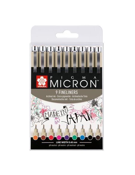 Sakura pigma fineliner σετ 9 τεμ.
