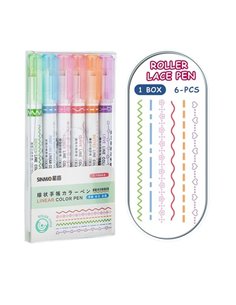 Μαρκαδόροι roller διαφορετικά σχέδια σετ 6τμχ.