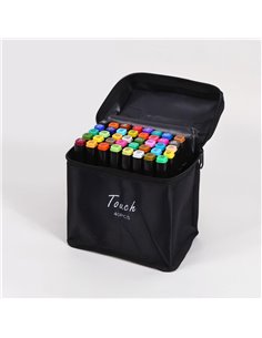 Μαρκαδόροι αλκοόλης διπλής γραφής 40 χρώματα