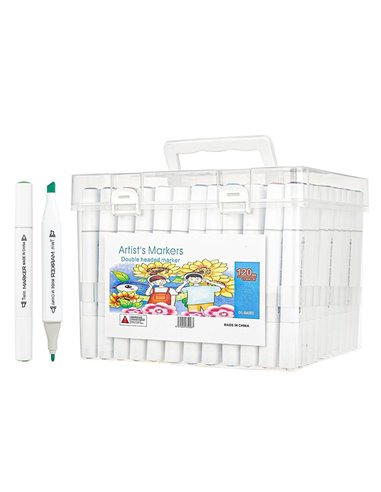 Μαρκαδόροι αλκοόλης διπλής γραφής 48 χρώματα