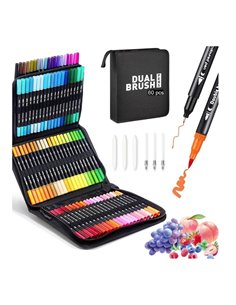 Μαρκαδόροι αλκοόλης διπλής μύτης σετ 60τμχ.