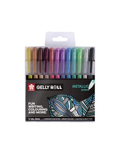 Μεταλλικά στυλό gel σετ 12τεμ.