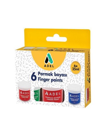 Adel δακτυλομπογιές 6 χρωμάτων