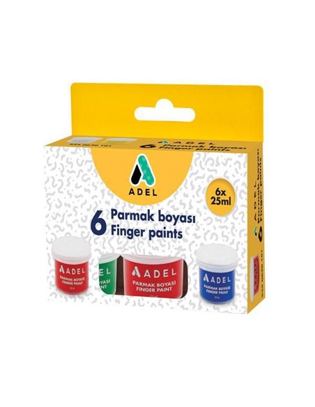 Adel δακτυλομπογιές 6 χρωμάτων