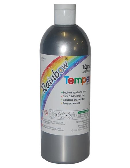 Rainbow τέμπερα ασημί 500ml