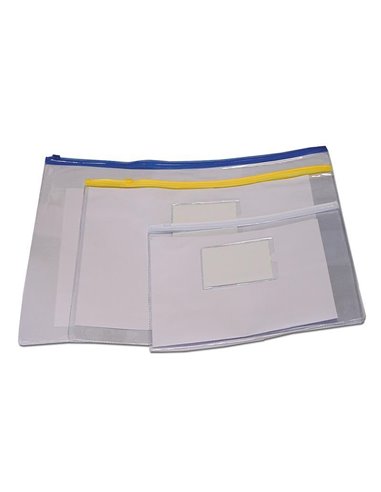 Comix τσαντάκι διαφανές με φερμουάρ Υ24x33.5εκ.