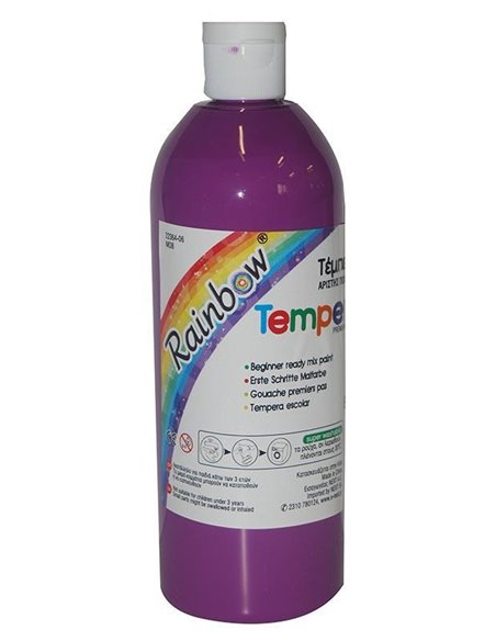 Rainbow τέμπερα μωβ 500ml
