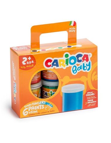 Carioca δακτυλομπογιές Baby 6x80ml