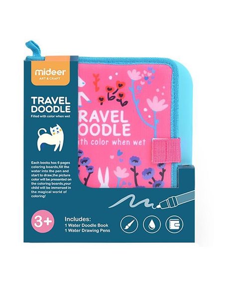 Mideer βιβλίο χρωματισμού water doodle για κορίτσια 19x23εκ.