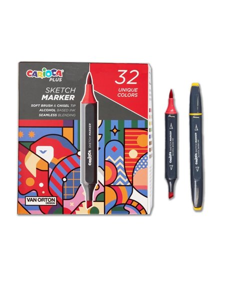 CARIOCA Plus Sketch Marker Hard Box 32 ΤΜΧ
