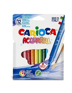 Carioca μαρκαδόροι ακουρέλας 12 χρωμάτων