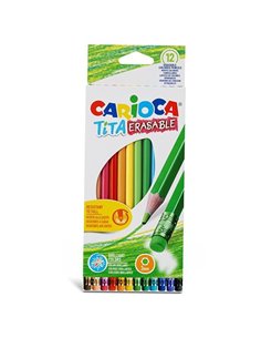 Carioca Tita erasable ξυλομπογιές 12 χρωμάτων