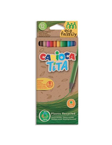 Carioca EcoFamily Tita ξυλομπογιές  12 χρωμάτων