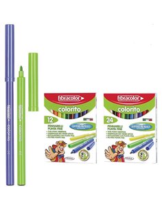 Fibracolor μαρκαδόροι με λεπτή μύτη Colorito 24χρώμ.