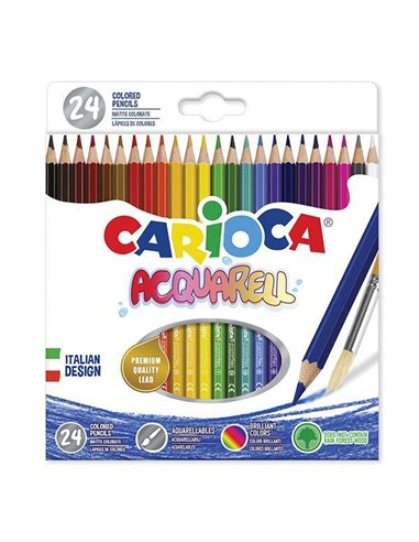 Carioca ξυλομπογιές ακουαρέλας 24 χρωμάτων