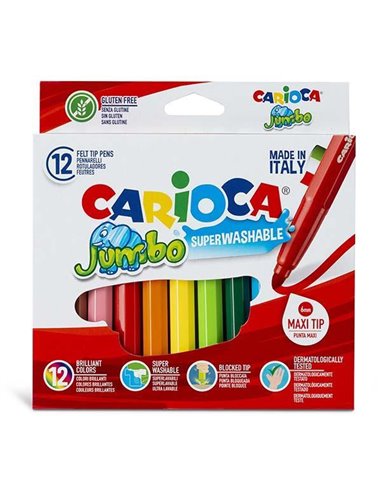 Carioca Jumbo μαρκαδόροι 12 χρωμάτων