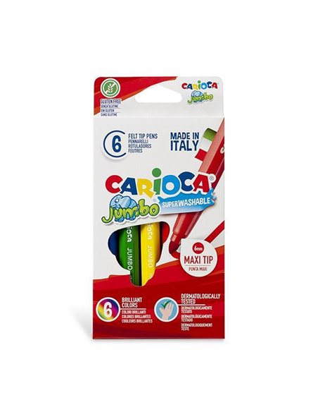 Carioca Jumbo μαρκαδόροι 6 χρωμάτων