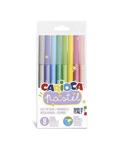 Carioca μαρκαδόροι pastel 8 χρωμάτων
