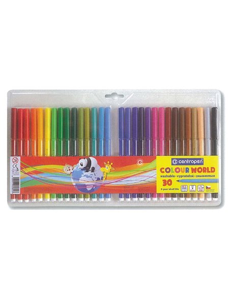 Centropen μαρκαδόροι ζωγραφικής washable 1mm 30 χρώματα