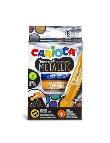 Carioca Temperello Metallic μαρκαδόροι ζωγραφικής 6 χρωμάτων