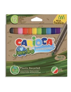 Carioca EcoFamily Jumbo μαρκαδόροι 12 χρωμάτων