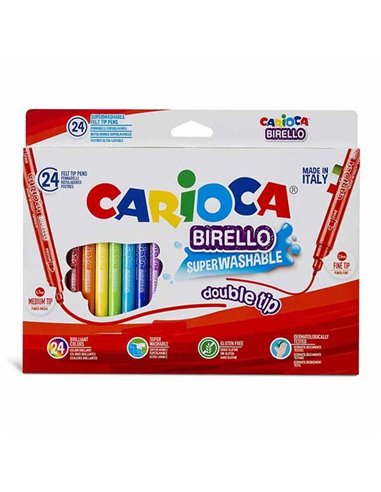 Carioca Birello μαρκαδόροι διπλής γραφής 24 χρωμάτων